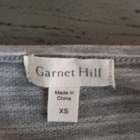 Garnet Hill Gray Striped Knit Dress XS - Picture 4 of 6